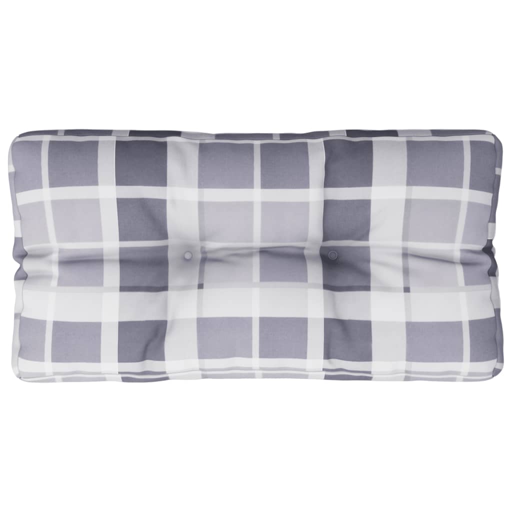 Vidaxl Palettenkissen 70x40x12 cm Stoff Diamantmuster grau