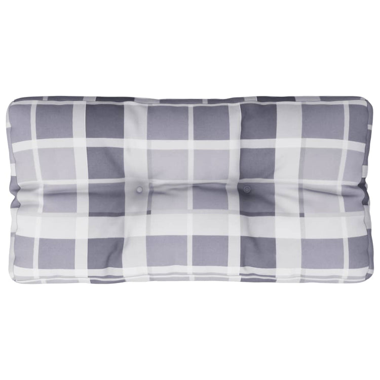 Vidaxl Palettenkissen 70x40x12 cm Stoff Diamantmuster grau