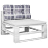 Vidaxl Palettenkissen 70x40x12 cm Stoff Diamantmuster grau