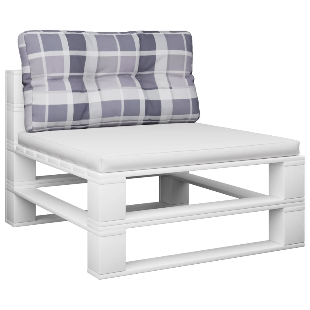 Vidaxl Palettenkissen 70x40x12 cm Stoff Diamantmuster grau