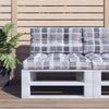 Vidaxl Palettenkissen 70x40x12 cm Stoff Diamantmuster grau