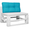 VIDAXL -Palettenkissen 70x40x12 cm Stoff Türkis