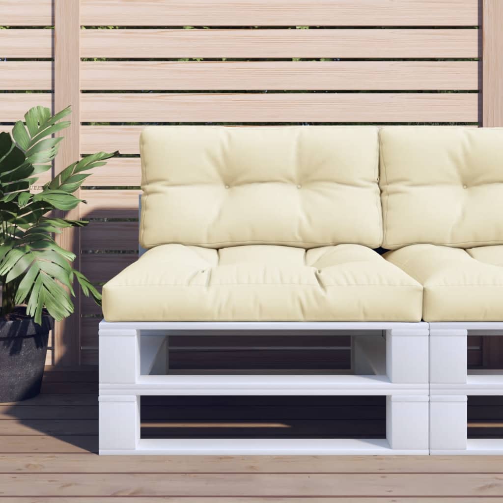 VIDAXL -Palettenkissen 80x40x12 cm Stoffcreme gefärbt