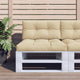 VidaXL Palettenkissen 80x40x12 cm Stoff beige