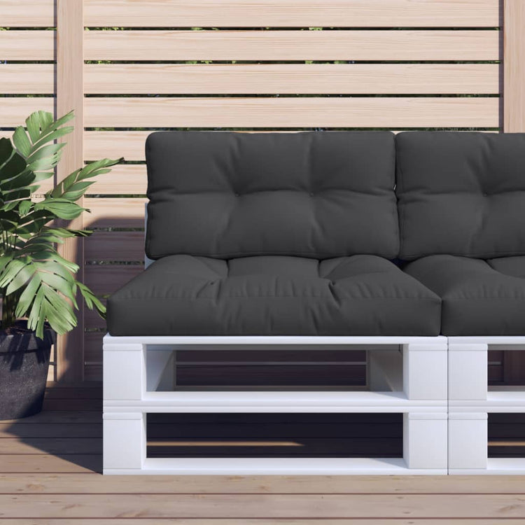VidaXL Palettenkissen 80x40x12 cm Stoff schwarz