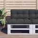 VidaXL Palettenkissen 80x40x12 cm Stoff schwarz