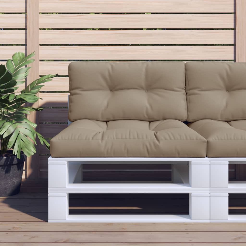 VidaXL Palettenkissen 80x40x12 cm Stoff Taupe