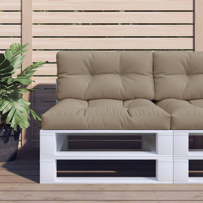 VidaXL Palettenkissen 80x40x12 cm Stoff Taupe