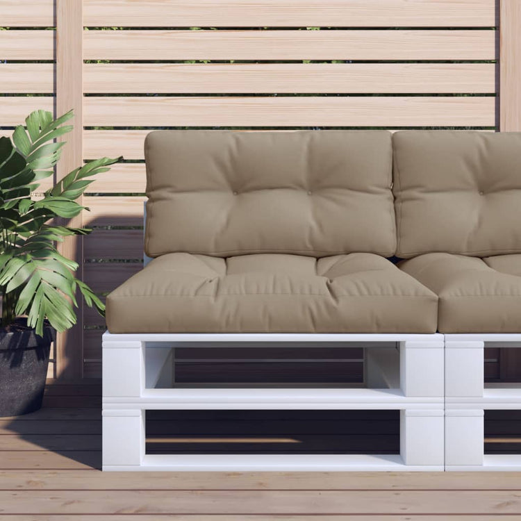 VidaXL Palettenkissen 80x40x12 cm Stoff Taupe