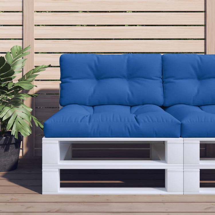 VidaXL Palettenkissen 80x40x12 cm Stoff Königsblau