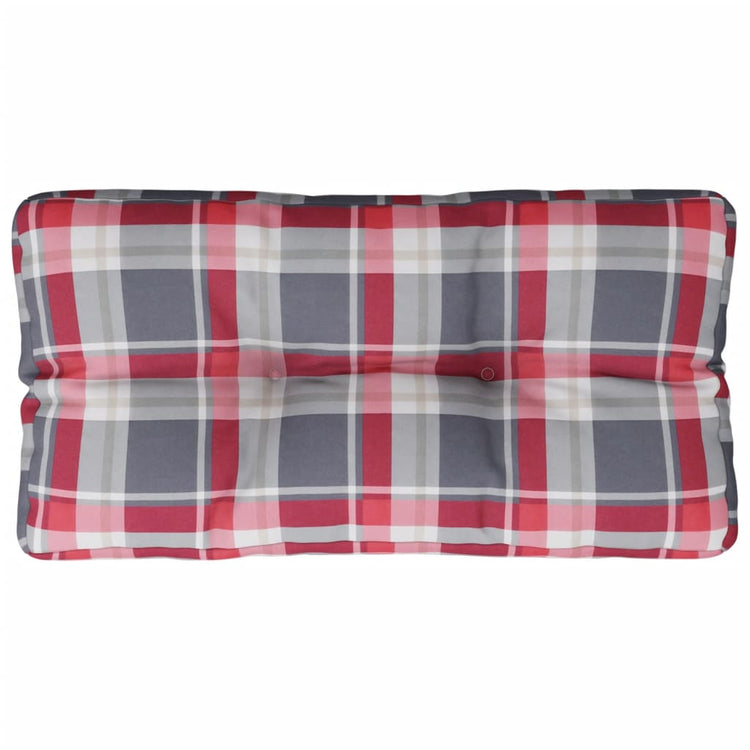 VidaXL Palettenkissen Rautenmuster 80x40x12 cm Stoff Rautenmuster Rot