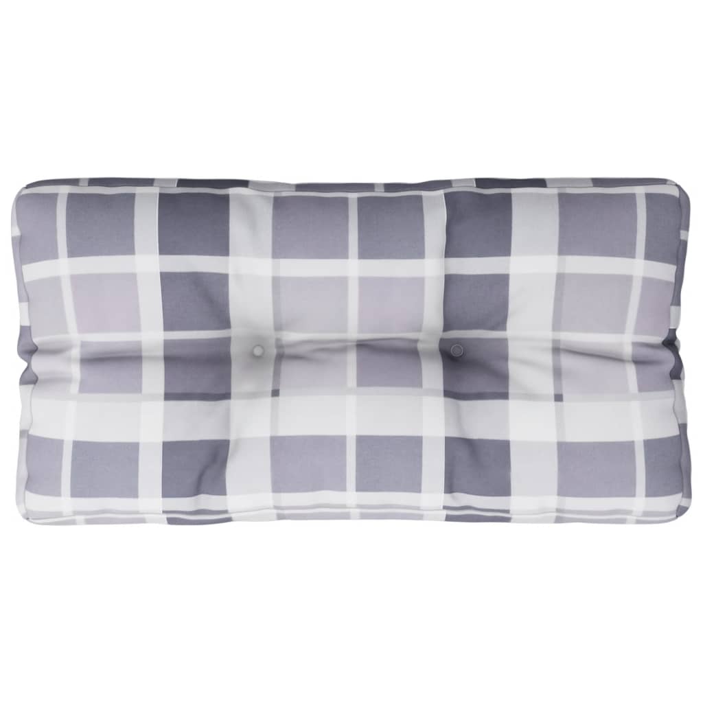 VidaXL Palettenkissen Rautenmuster 80x40x12 cm Stoff Rautenmuster Grau