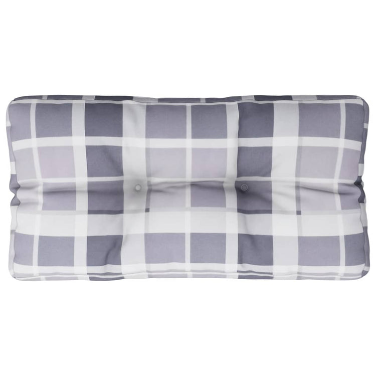 VidaXL Palettenkissen Rautenmuster 80x40x12 cm Stoff Rautenmuster Grau