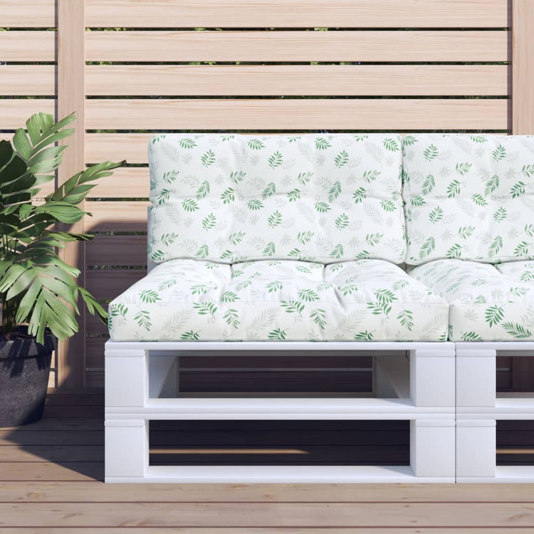 VidaXL Palettenkissen Blattmuster 80x40x12 cm Stoff