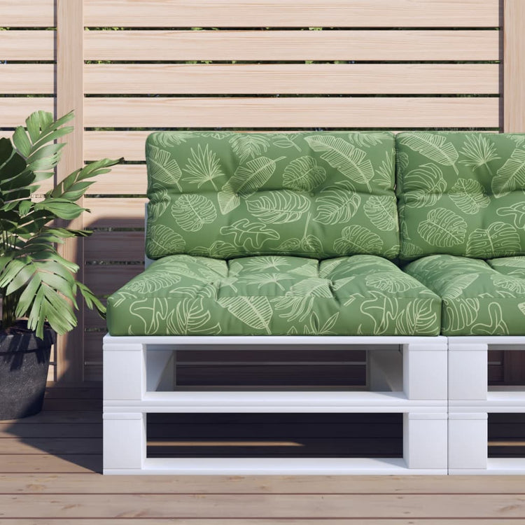 VidaXL Palettenkissen Blattmuster 80x40x12 cm Stoff