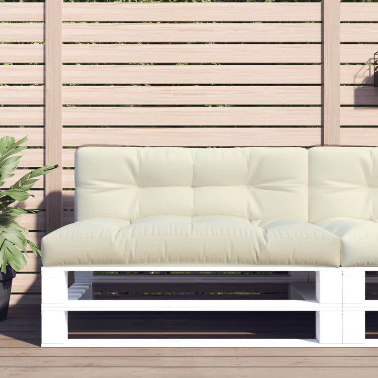 VIDAXL -Palettenkissen 120x40x12 cm Stoffcreme -Colored