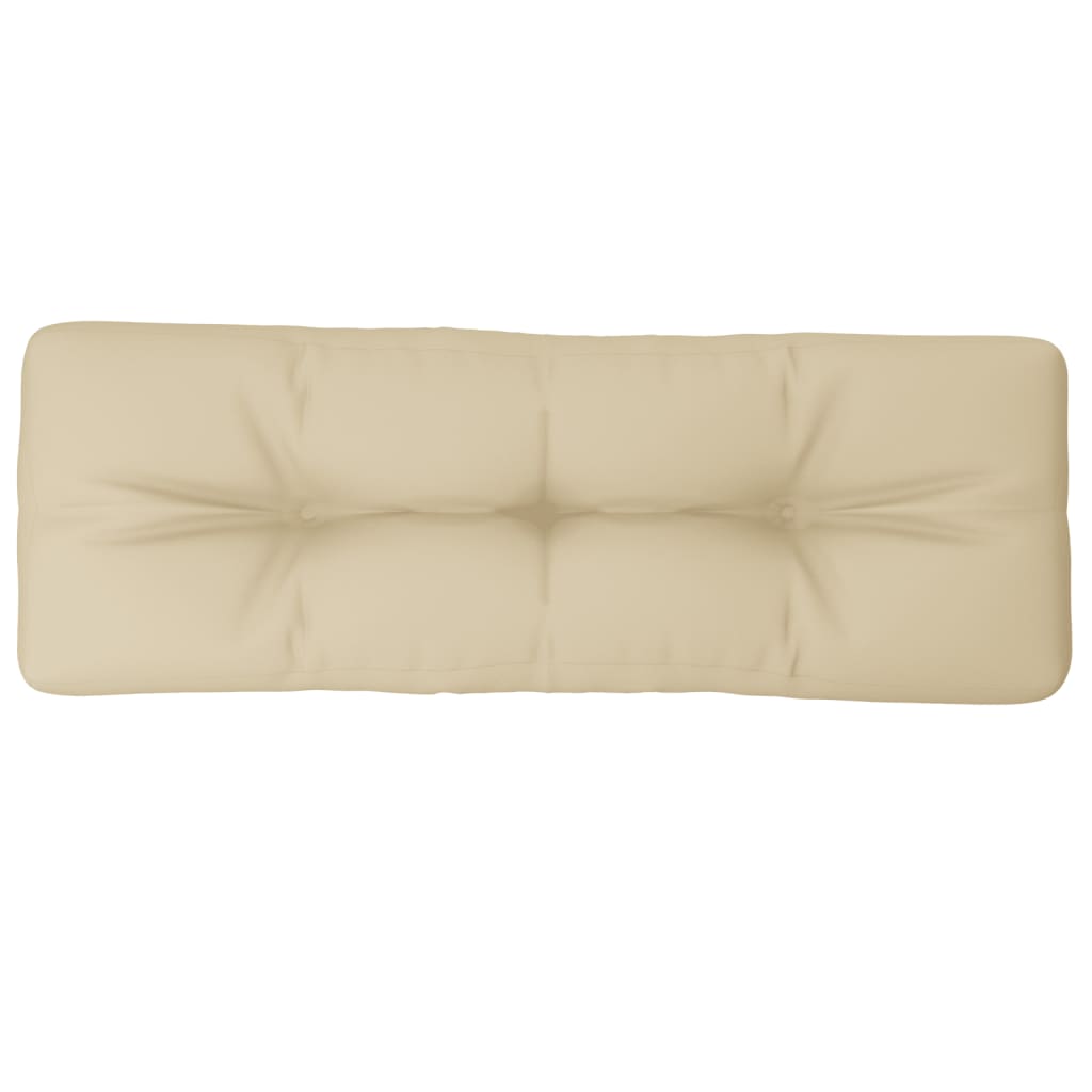VIDAXL -Palettenkissen 120x40x12 cm Stoff Beige