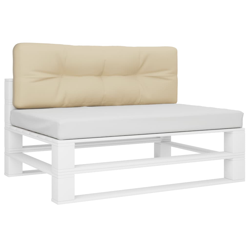 VIDAXL -Palettenkissen 120x40x12 cm Stoff Beige