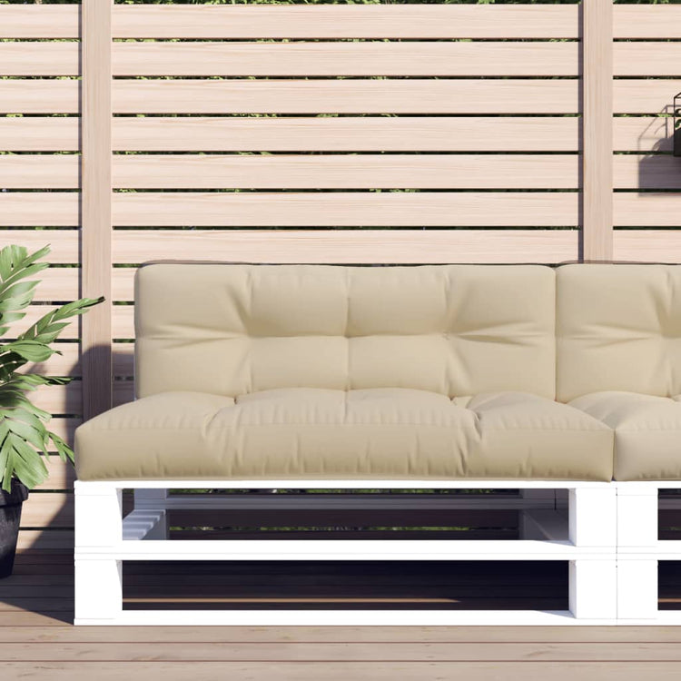 VIDAXL -Palettenkissen 120x40x12 cm Stoff Beige