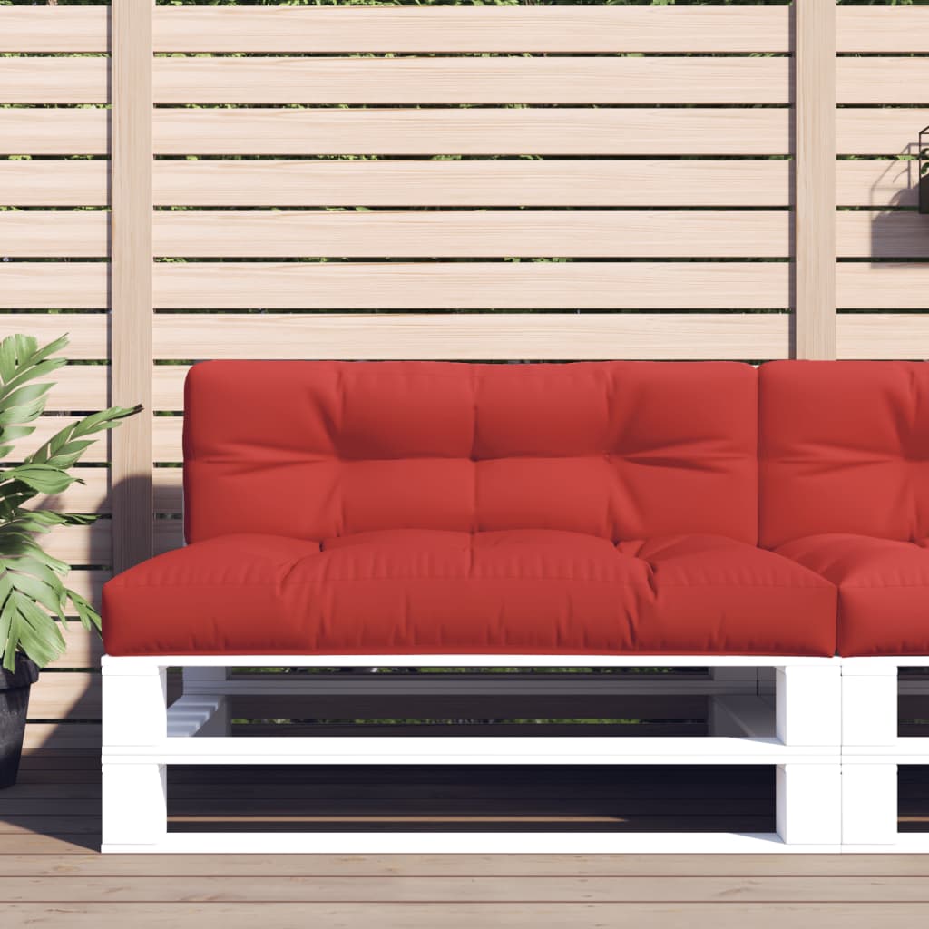 VIDAXL -Palettenkissen 120x40x12 cm Stoff rot