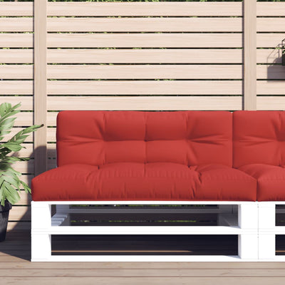 VIDAXL -Palettenkissen 120x40x12 cm Stoff rot