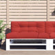 VIDAXL -Palettenkissen 120x40x12 cm Stoff rot