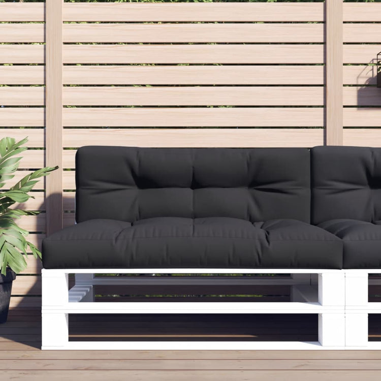 VIDAXL -Palettenkissen 120x40x12 cm Stoff schwarz
