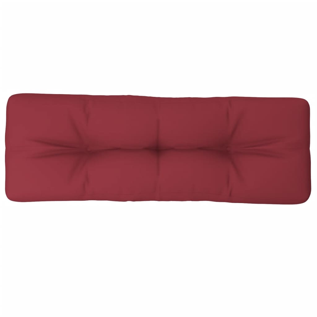 Vidaxl Palettenkissen 120x40x12 cm Stoffwein rot