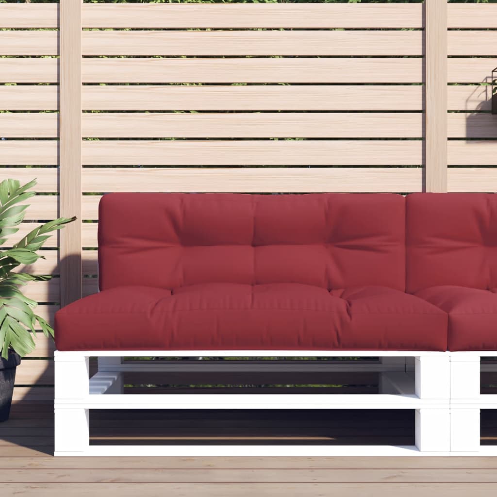 Vidaxl Palettenkissen 120x40x12 cm Stoffwein rot