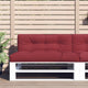 Vidaxl Palettenkissen 120x40x12 cm Stoffwein rot