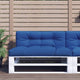 Vidaxl Palettenkissen 120x40x12 cm Stoff König Blau