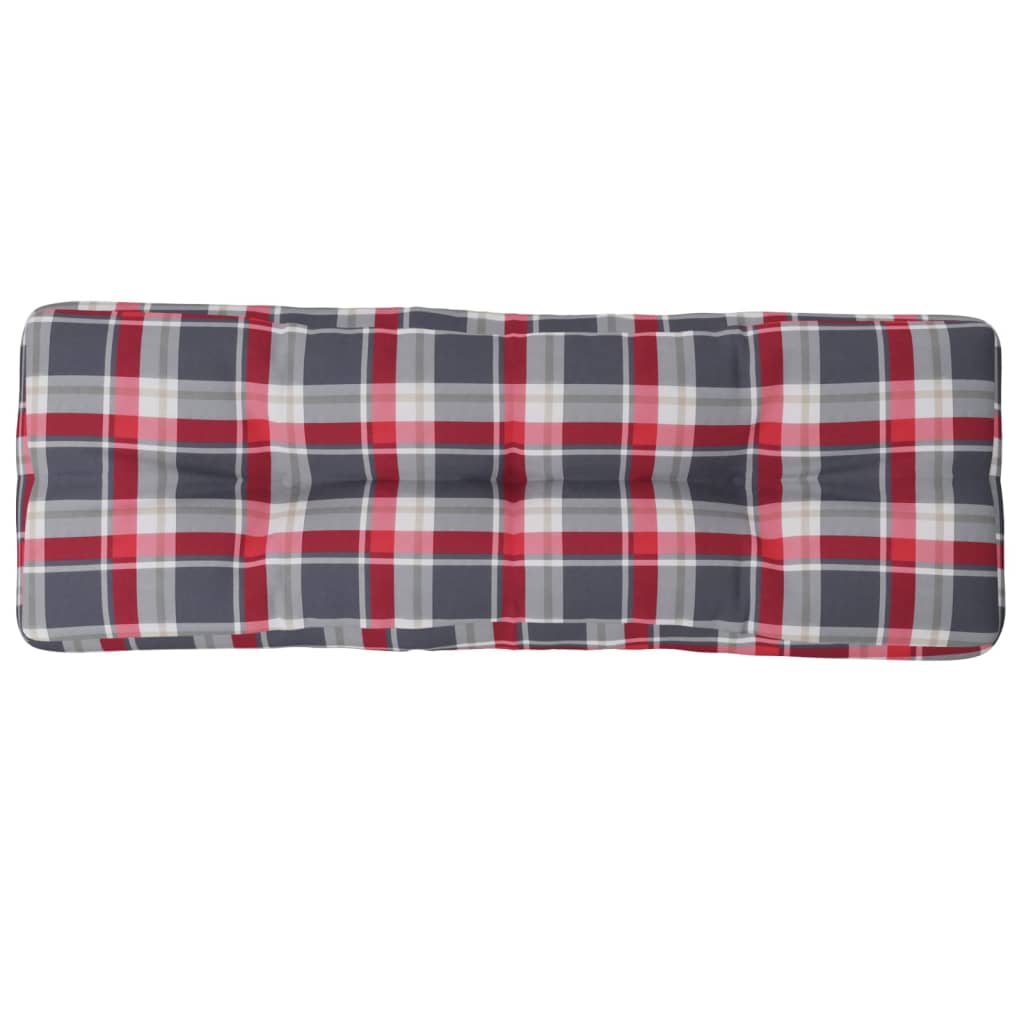 VIDAXL -Palettenkissen 120x40x12 cm Fabric Diamond Muster rot