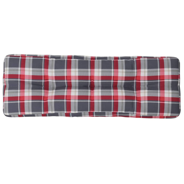 VIDAXL -Palettenkissen 120x40x12 cm Fabric Diamond Muster rot