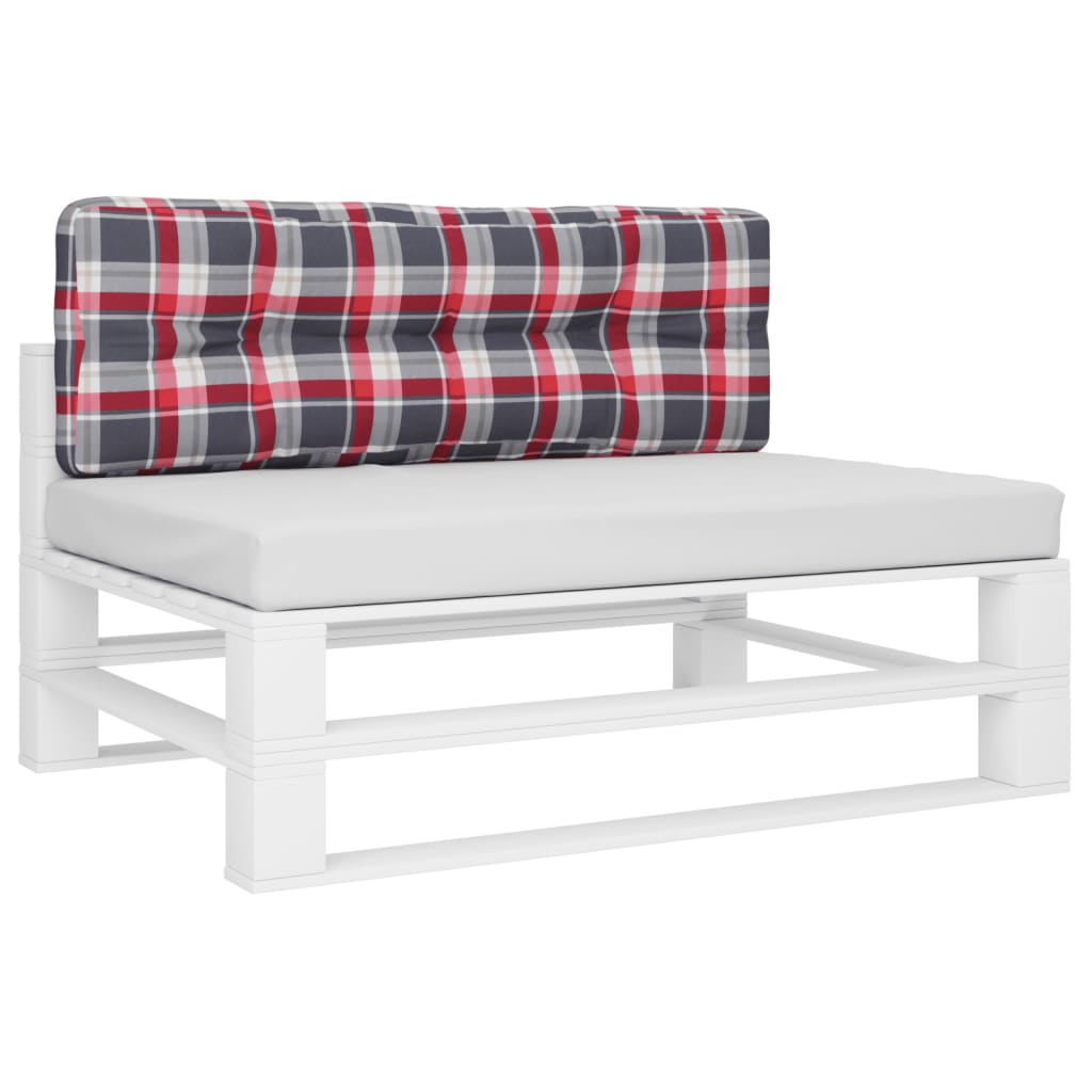 VIDAXL -Palettenkissen 120x40x12 cm Fabric Diamond Muster rot