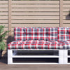 VIDAXL -Palettenkissen 120x40x12 cm Fabric Diamond Muster rot