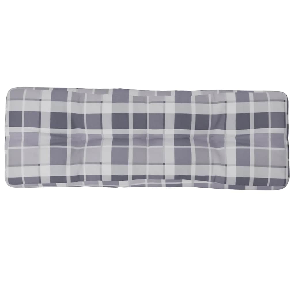 VidaXL Palettenkissen 120x40x12 cm Stoff Rautenmuster grau