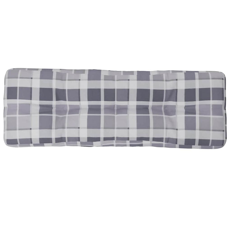 VidaXL Palettenkissen 120x40x12 cm Stoff Rautenmuster grau