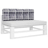 VidaXL Palettenkissen 120x40x12 cm Stoff Rautenmuster grau