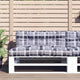 VidaXL Palettenkissen 120x40x12 cm Stoff Rautenmuster grau