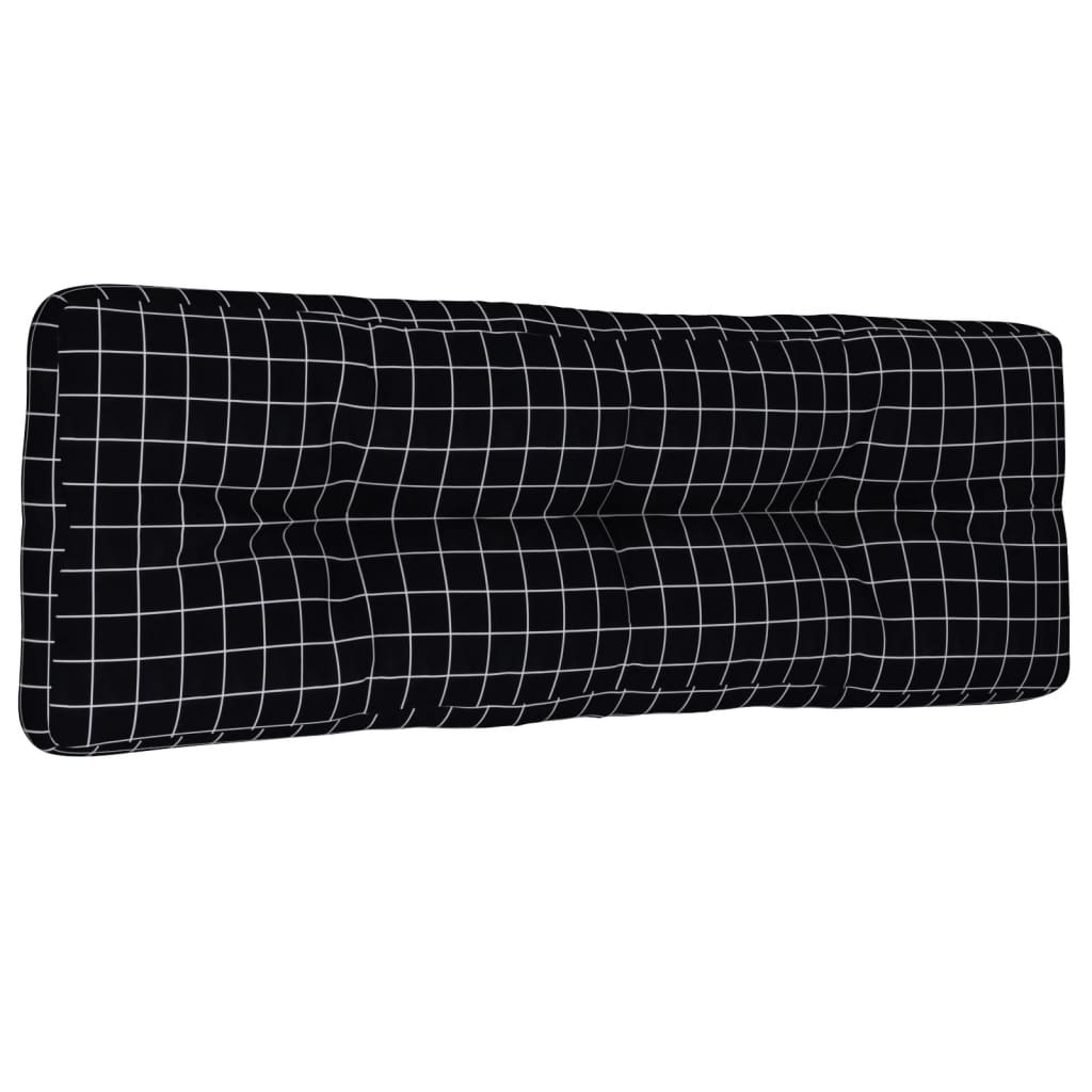 VIDAXL PALLET -Bench -Kissen 120x40x12 cm Stoff Diamantmuster schwarz