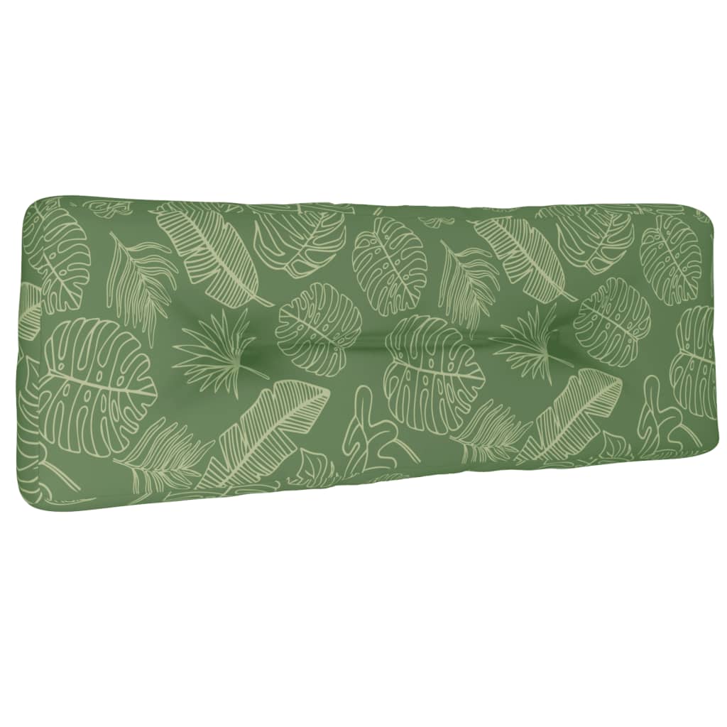 VidaXL Palettenkissen 120x40x12 cm Stoff Blattmuster