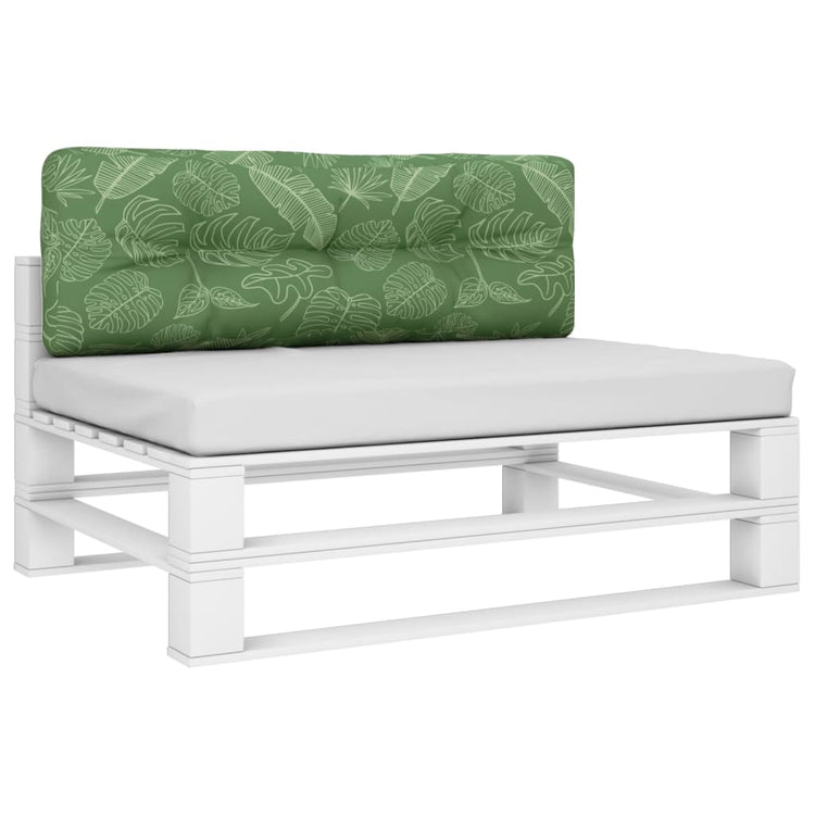 VidaXL Palettenkissen 120x40x12 cm Stoff Blattmuster