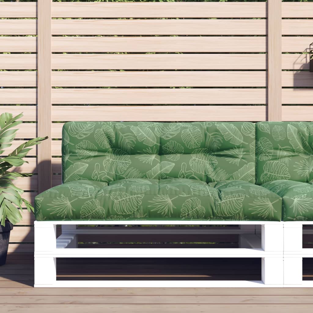 VidaXL Palettenkissen 120x40x12 cm Stoff Blattmuster