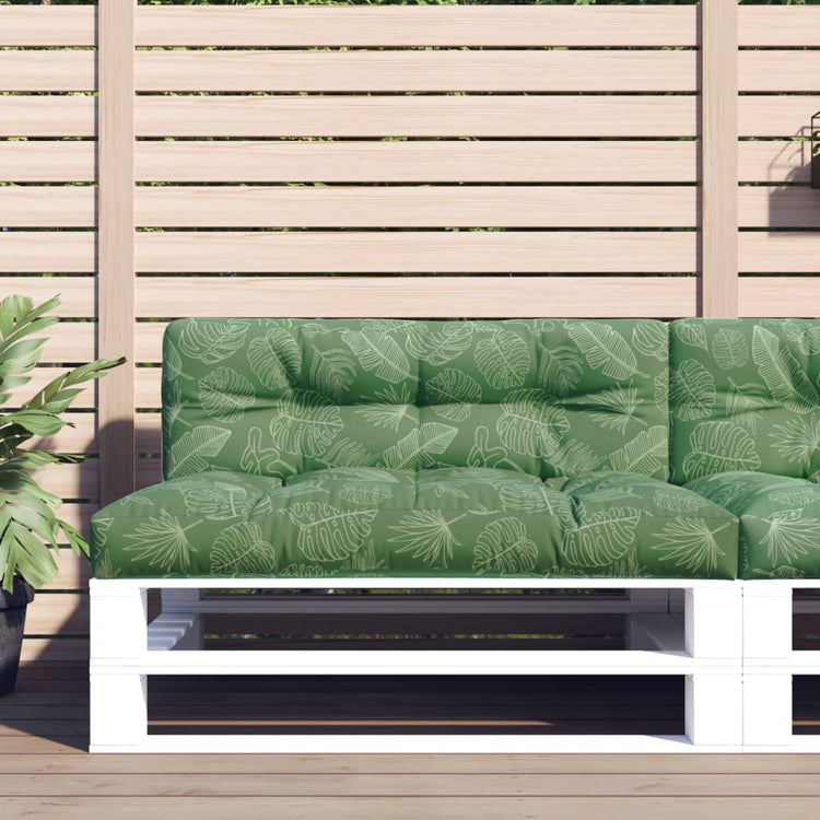 VidaXL Palettenkissen 120x40x12 cm Stoff Blattmuster