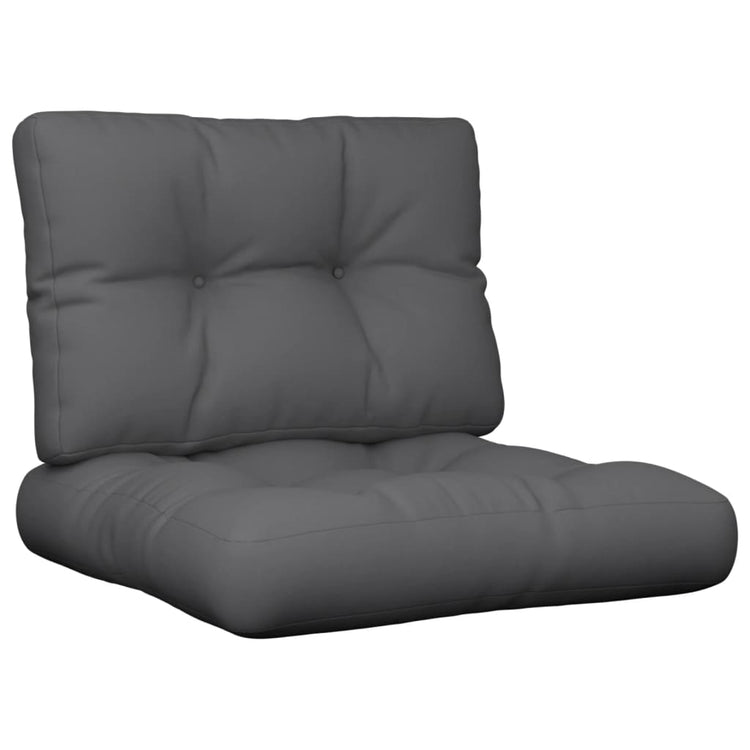Vidaxl -Palettenkissen 2 ST Fabric Anthrazit -geläutet