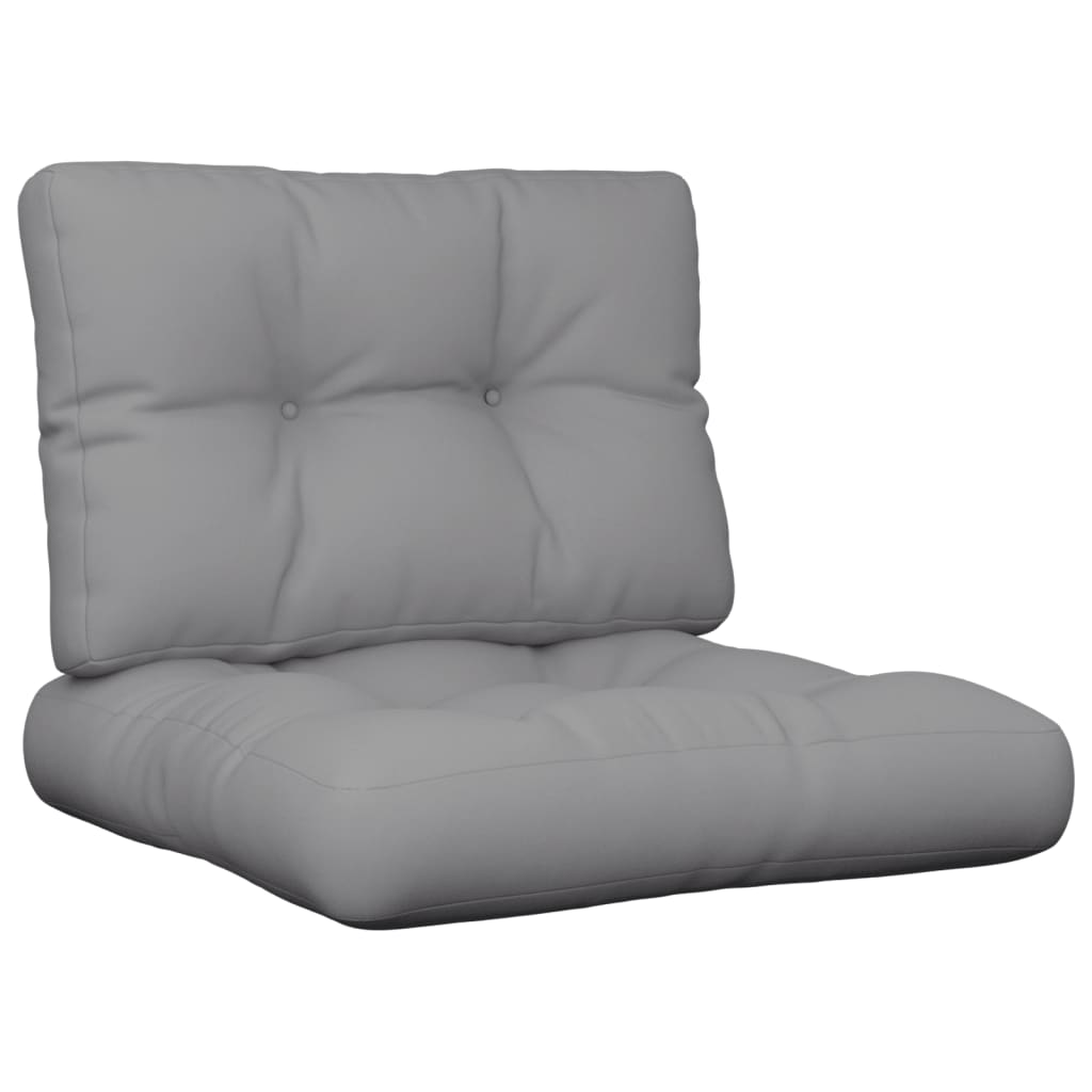 Vidaxl Palettenkissen 2 St. Stoff grau