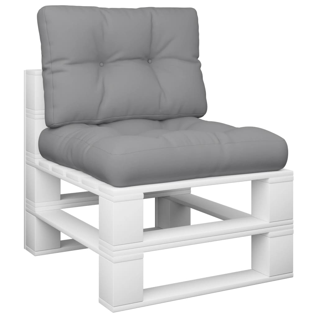 Vidaxl Palettenkissen 2 St. Stoff grau