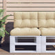 VIDAXL PALLET -Kissen 2 St. Stoff Beige