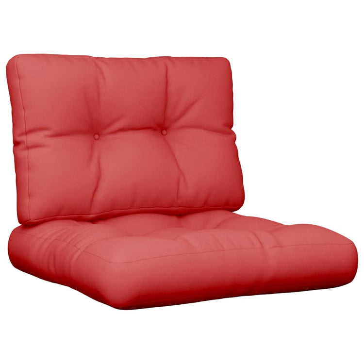 Vidaxl Palettenkissen 2 St. Stoff rot