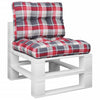 Vidaxl Palettenkissen 2 ST Fabric Diamond Muster rot